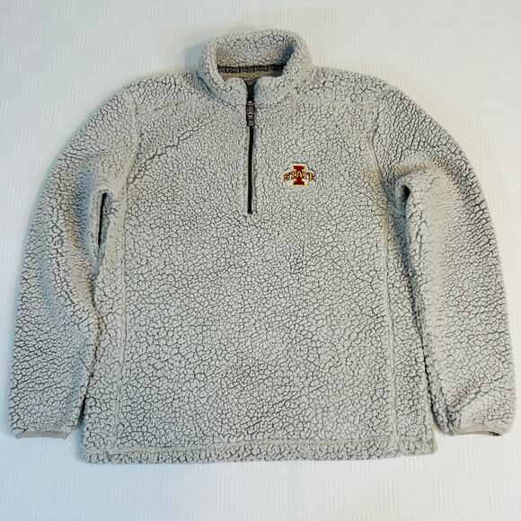 Iowa State Cyclones Mens M Sweater 1/4 Zip Fleece Summit Sportswear 100% Poly - Picture 2 of 7